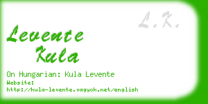 levente kula business card